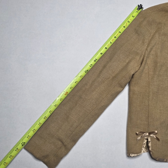 GAP Women's Tan Wool Jacket with Bow Accents - Picture 10 of 10